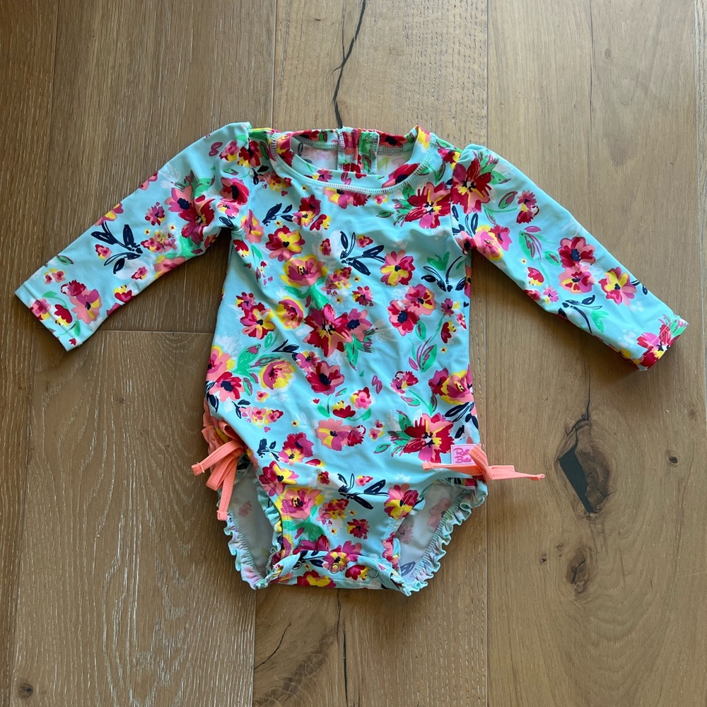 Ruffle Butts Floral Swimsuit